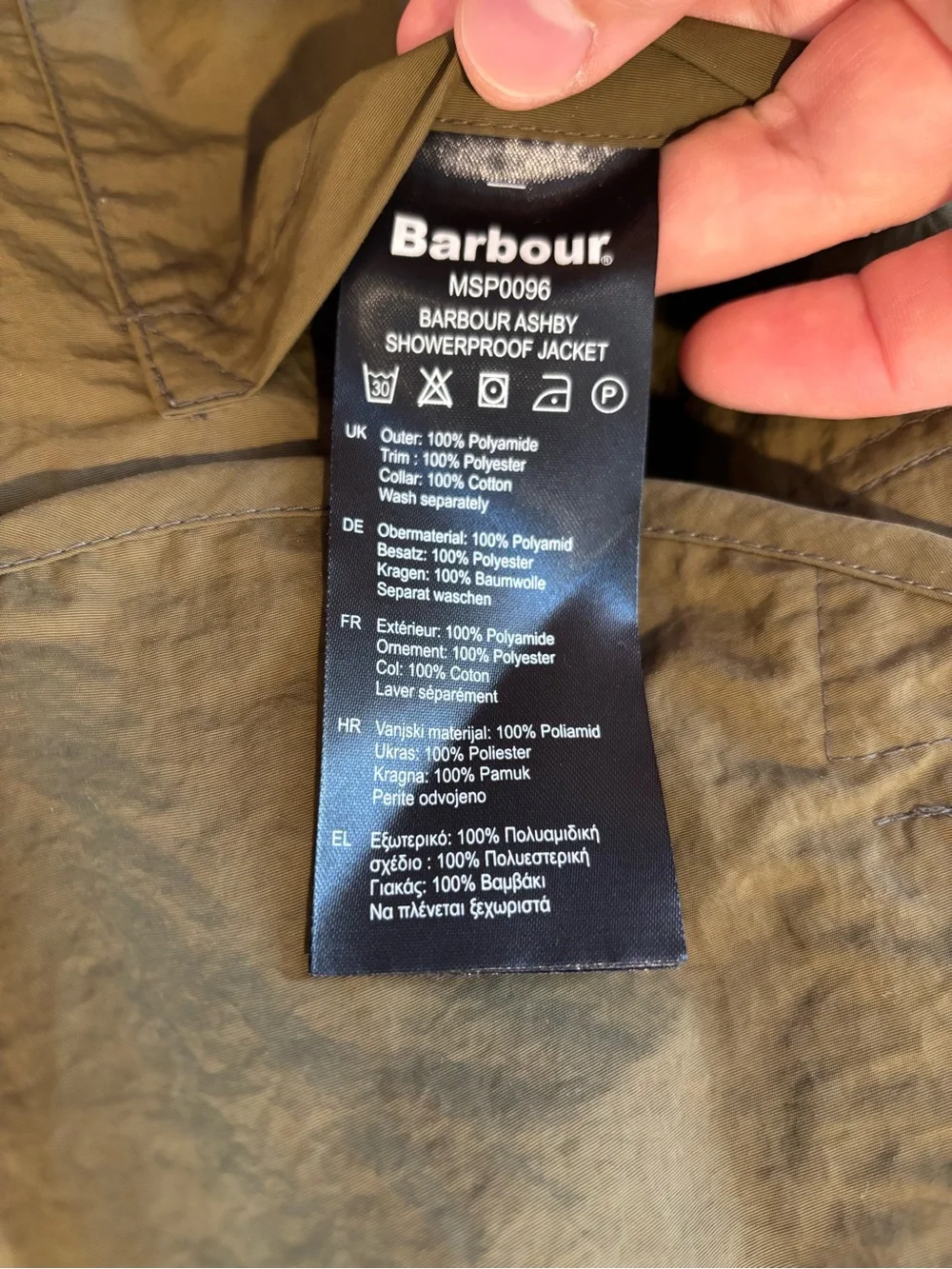 Barbour ashby showerproof